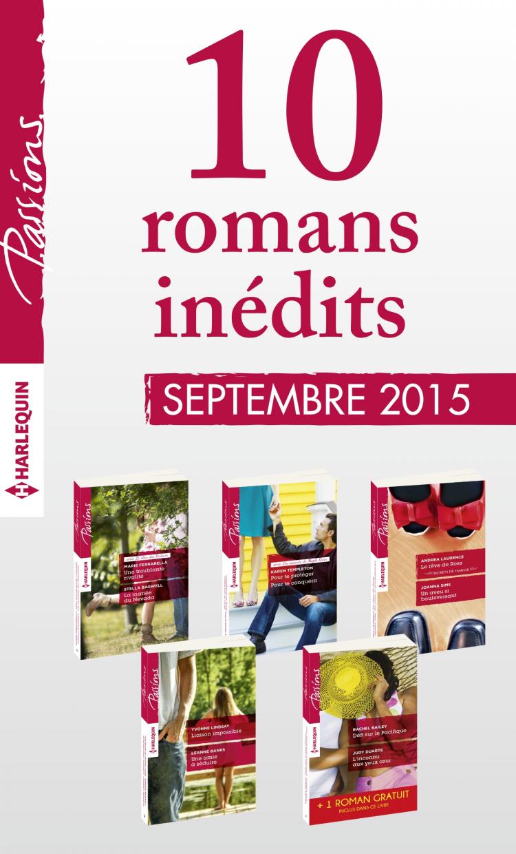 Pack mensuel Passions : 10 romans + 1 gratuit (septembre 2015)