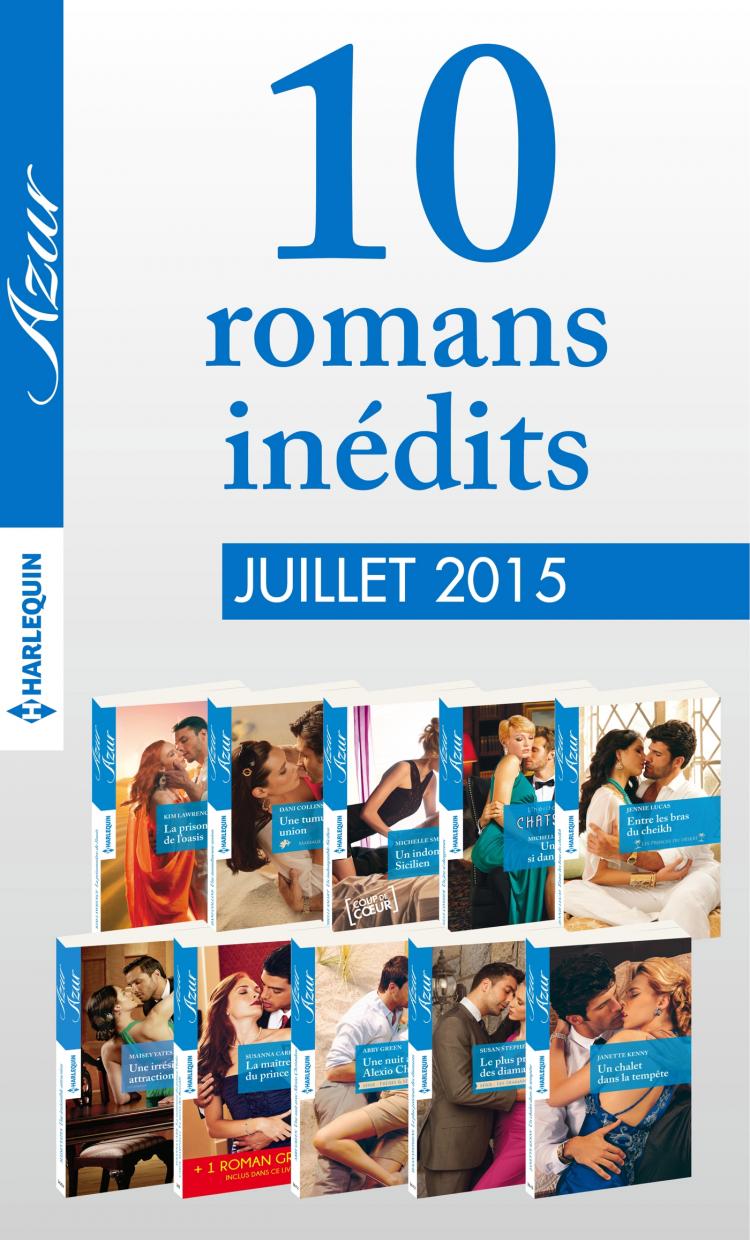 Pack mensuel Azur : 10 romans + 1 gratuit + 1 bonus (juin 2015)