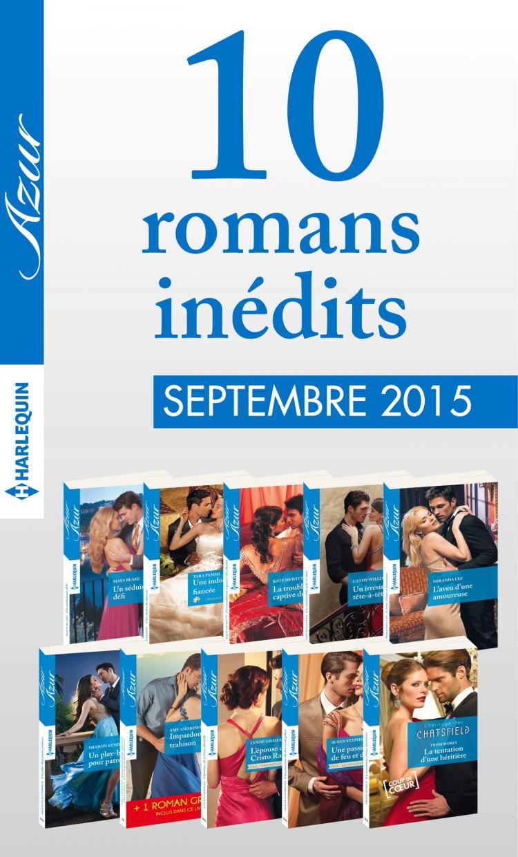Pack mensuel Azur : 10 romans + 1 gratuit (août 2015)