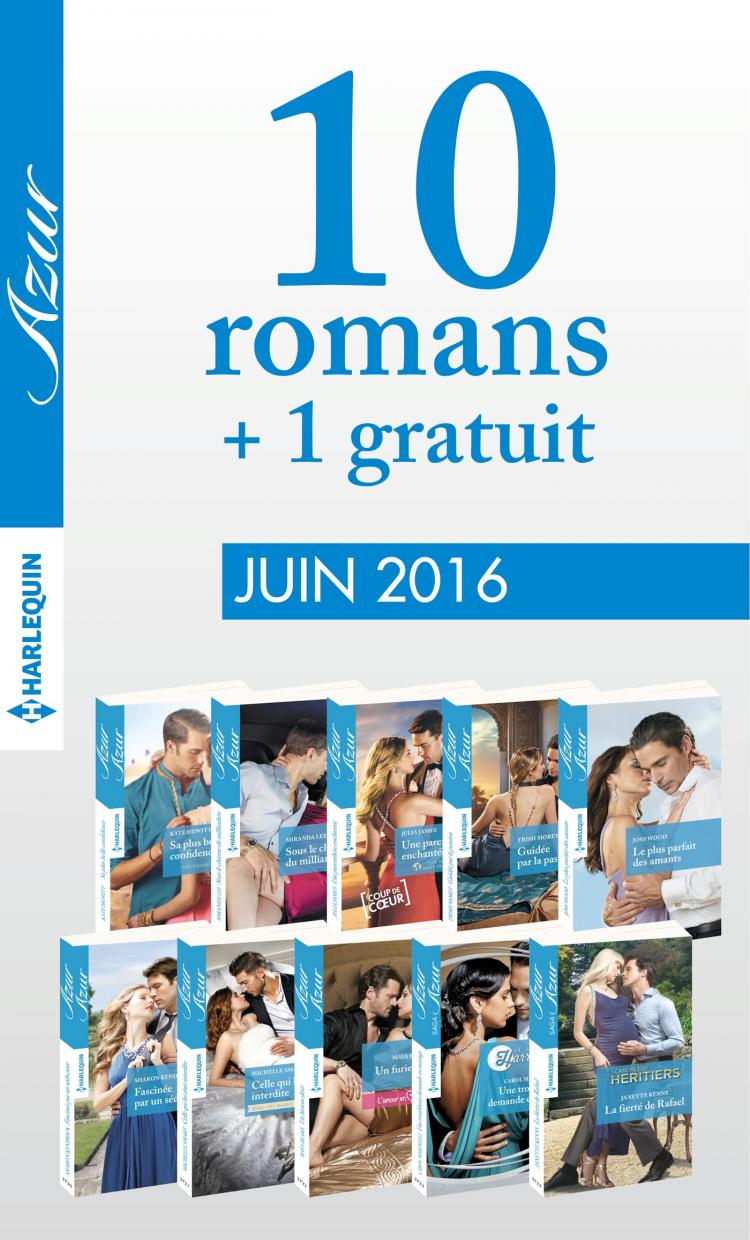 Pack mensuel Azur : 10 romans + 1 gratuit (juin 2016)