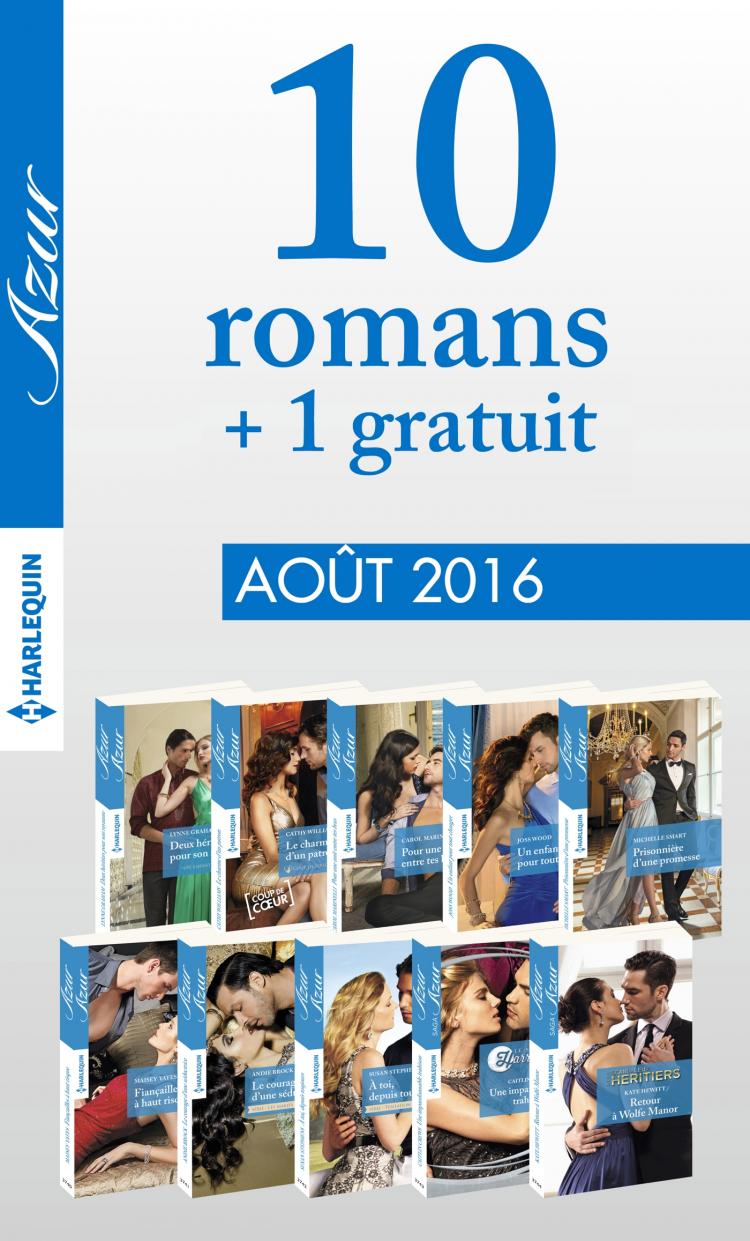 Pack mensuel Azur : 10 romans + 1 gratuit (août 2016)