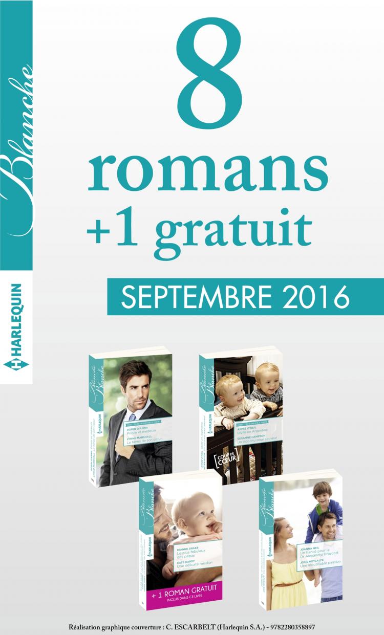 Pack mensuel Blanche : 8 romans + 1 gratuit (septembre 2016)