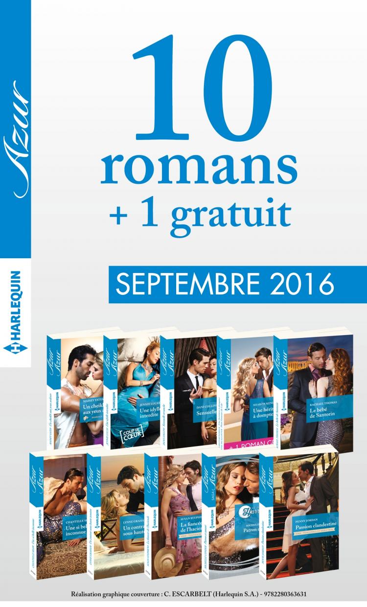 Pack mensuel Azur : 10 romans + 1 gratuit (septembre 2016)