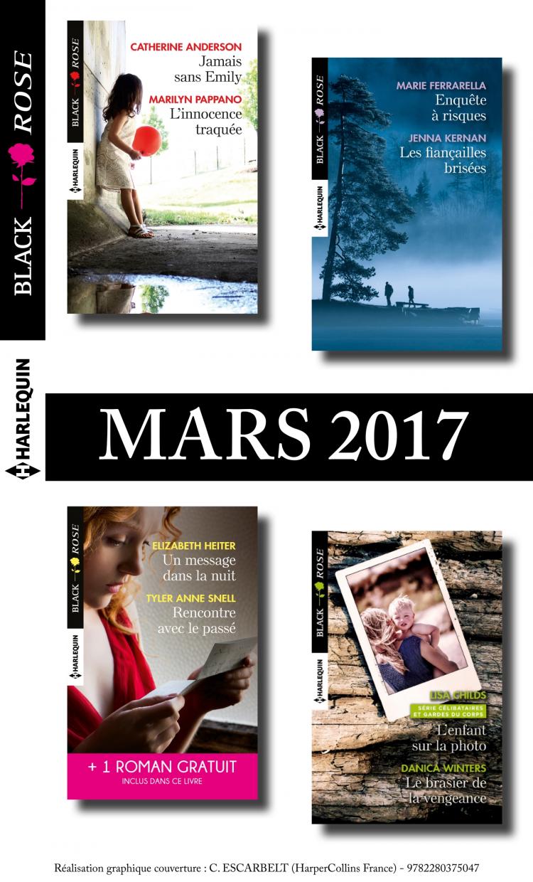 Pack mensuel Black Rose : 8 romans + 1 gratuit (mars 2017)