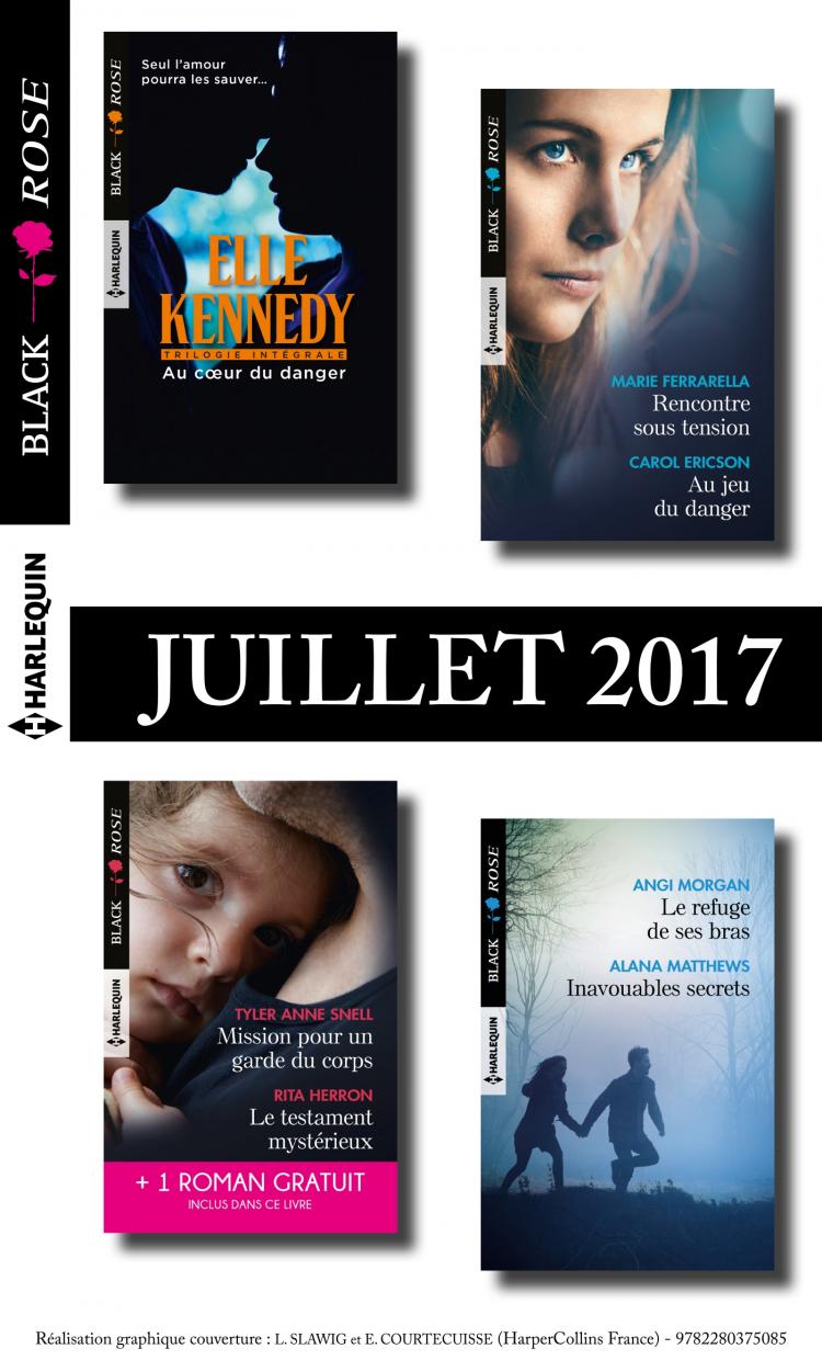 Pack mensuel Black Rose : 10 romans + 1 gratuit (juillet 2017)