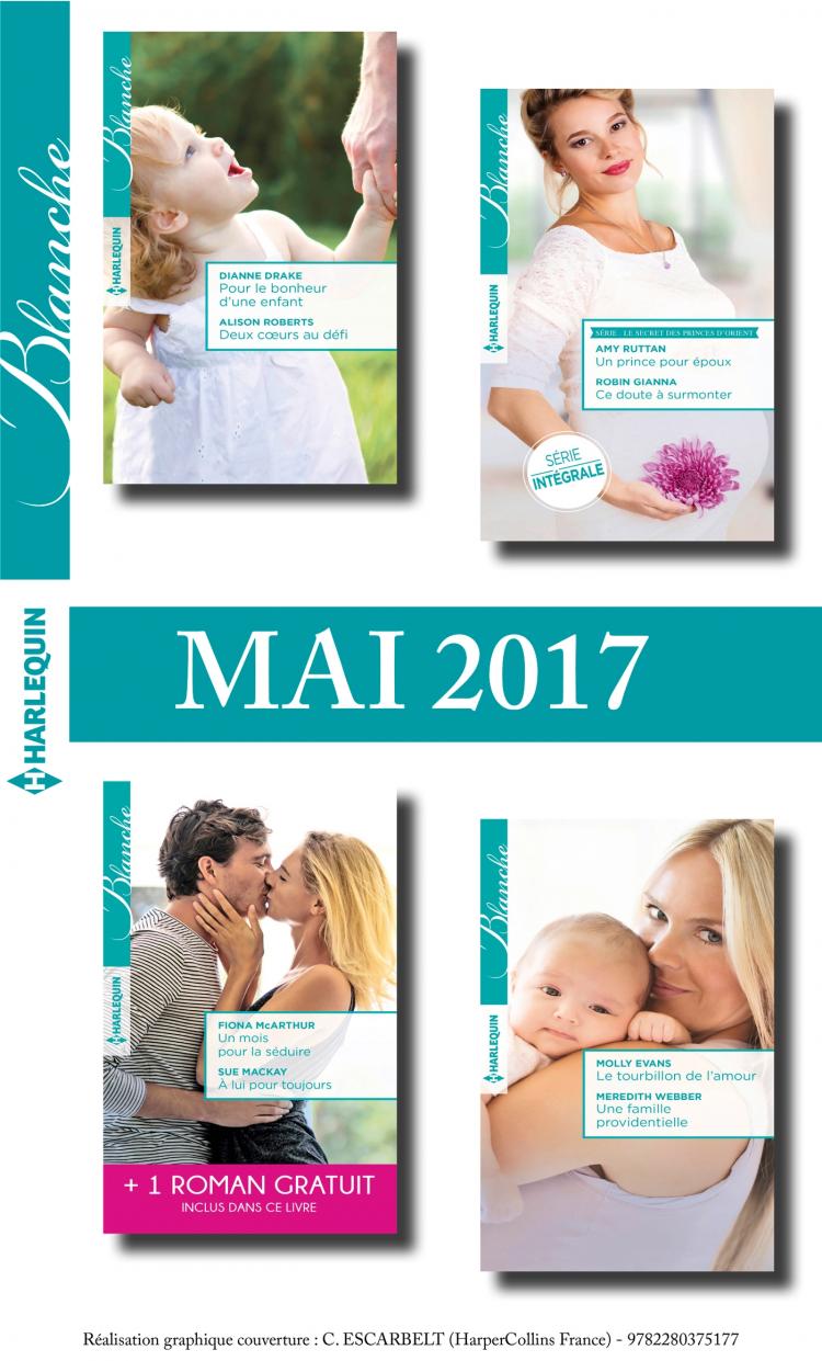 Pack mensuel Blanche : 8 romans + 1 gratuit (mai 2017)