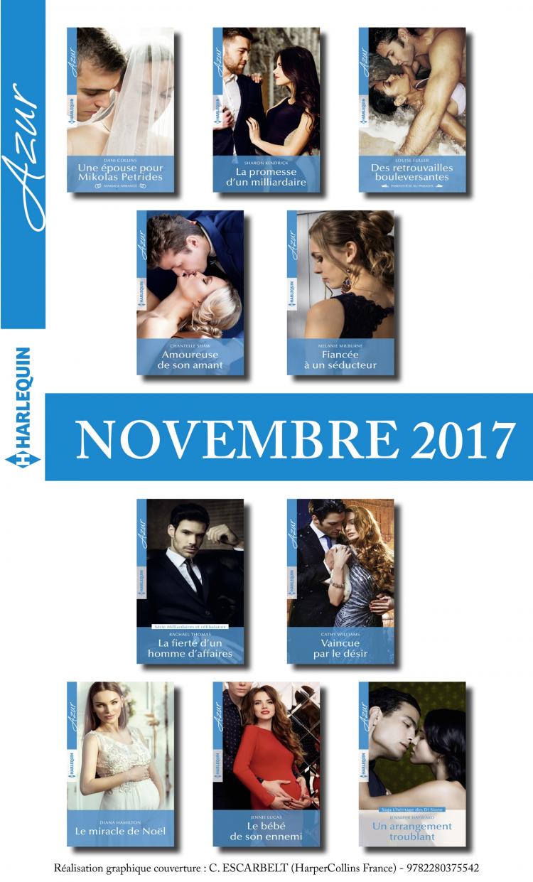 Pack mensuel Azur : 10 romans + 1 gratuit (novembre 2017)