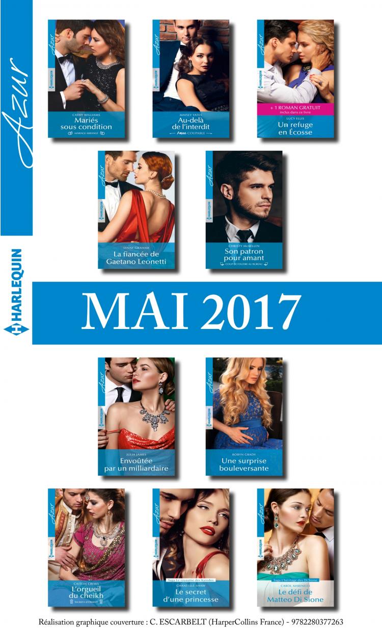 Pack mensuel Azur : 10 romans + 1 gratuit (mai 2017)