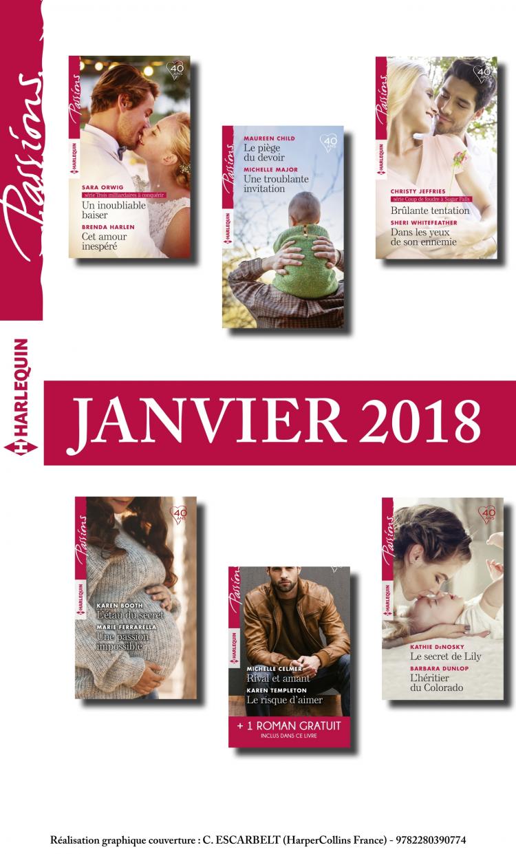 Pack mensuel Passions : 12 romans + 1 gratuit (janvier 2018)