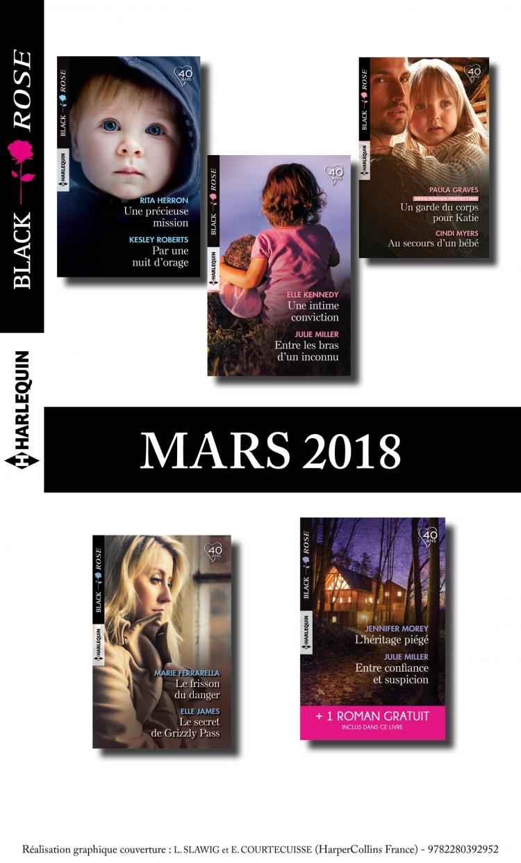 Pack mensuel Black Rose : 10 romans + 1 gratuit (mars 2018)