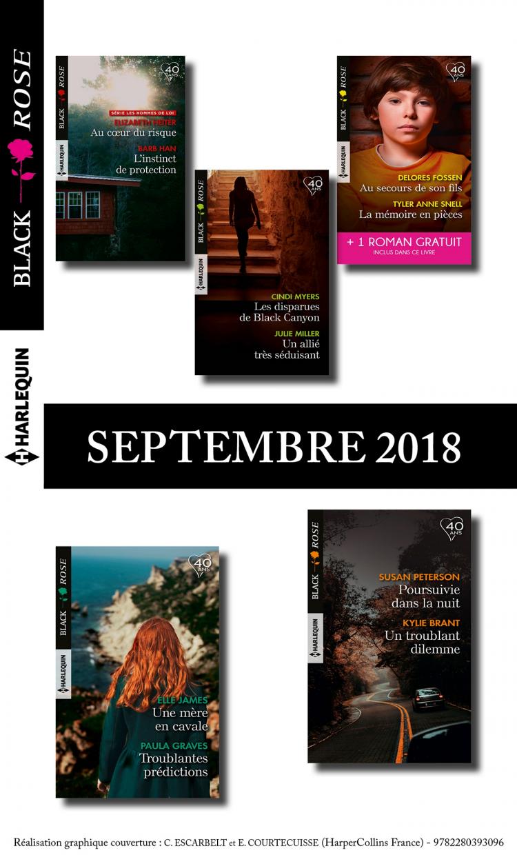 Pack mensuel Black Rose : 10 romans + 1 gratuit (septembre 2018)