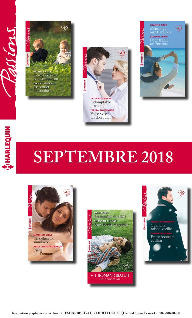 Pack mensuel Passions : 12 romans + 1 gratuit (septembre 2018)