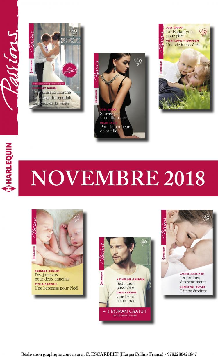 Pack mensuel Passions : 13 romans + 1 gratuit (novembre 2018)