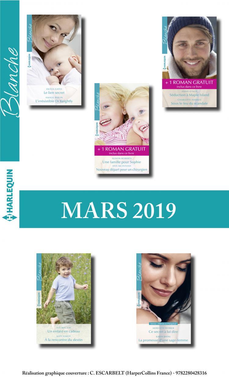 Pack mensuel Blanche : 10 romans + 2 gratuits (mars 2019)