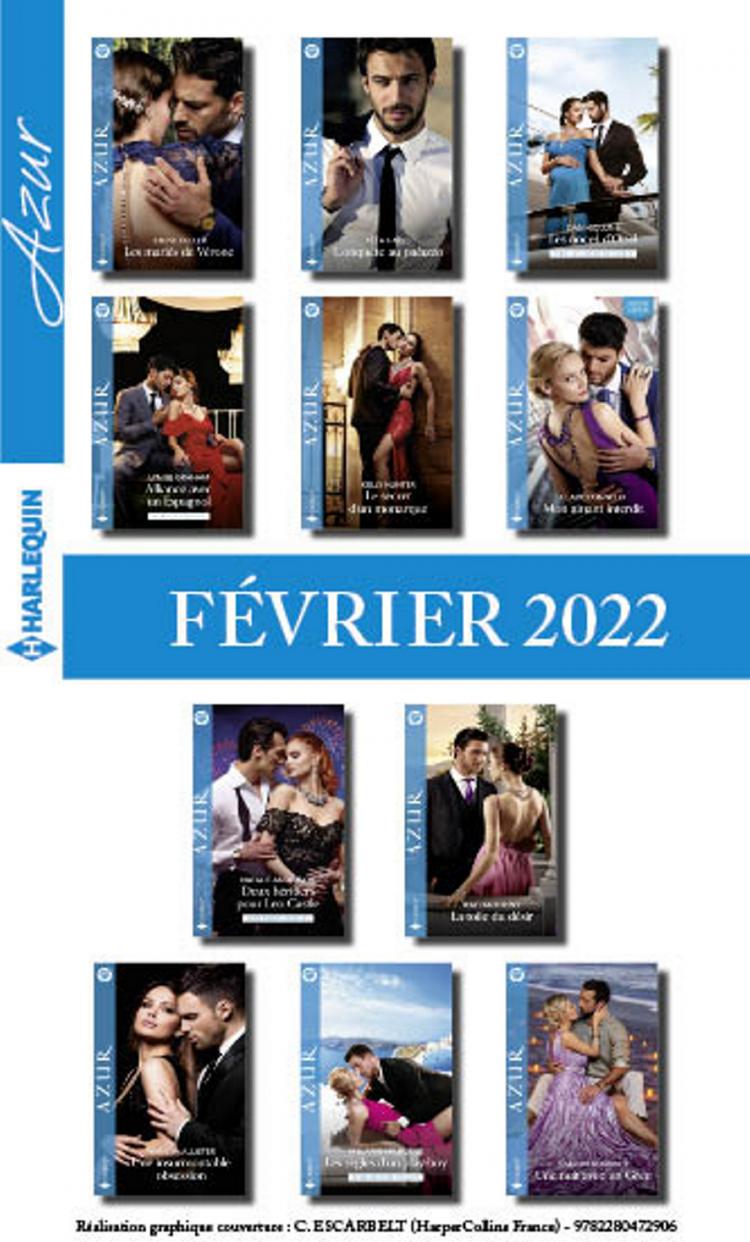 Pack mensuel Azur - 11 romans + 1 gratuit (Février 2022)