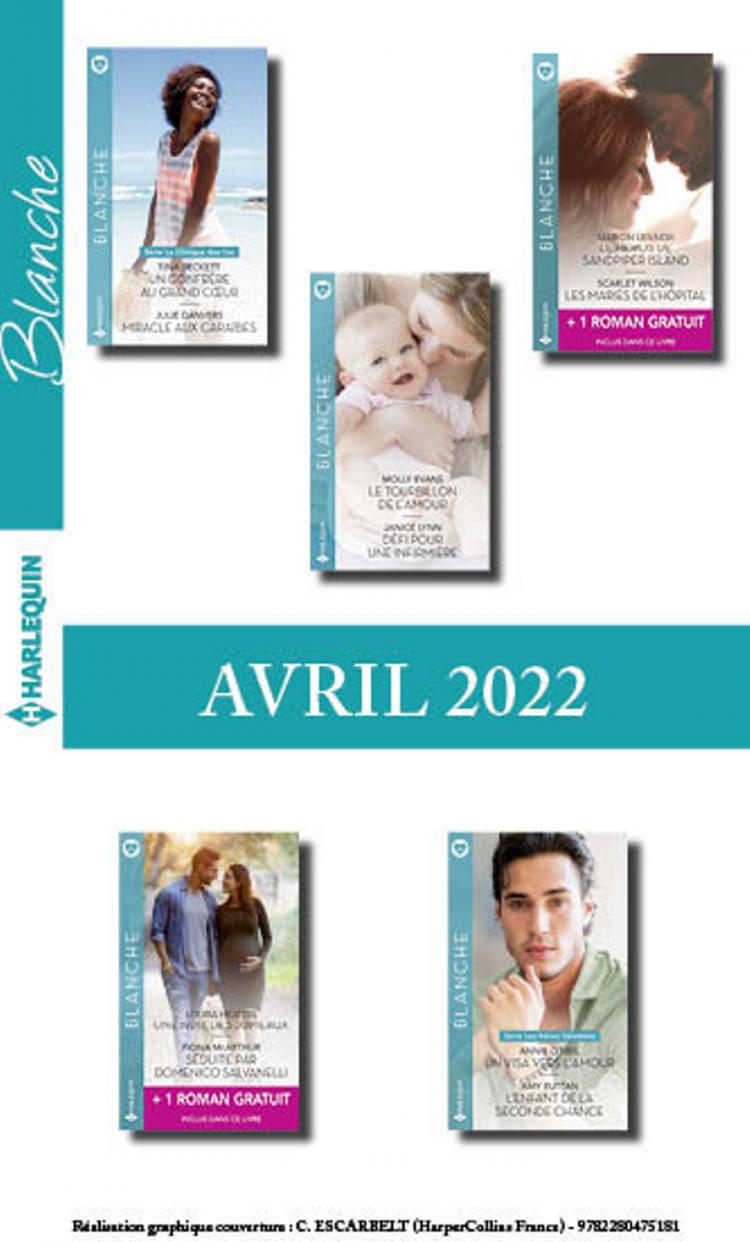 Pack mensuel Blanche - 10 romans + 2 gratuits (Avril 2022)