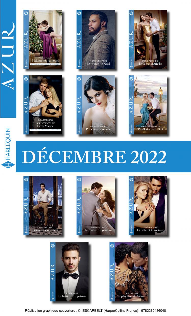 Pack mensuel Azur - 11 romans + 1 titre gratuit (Décembre 2022)