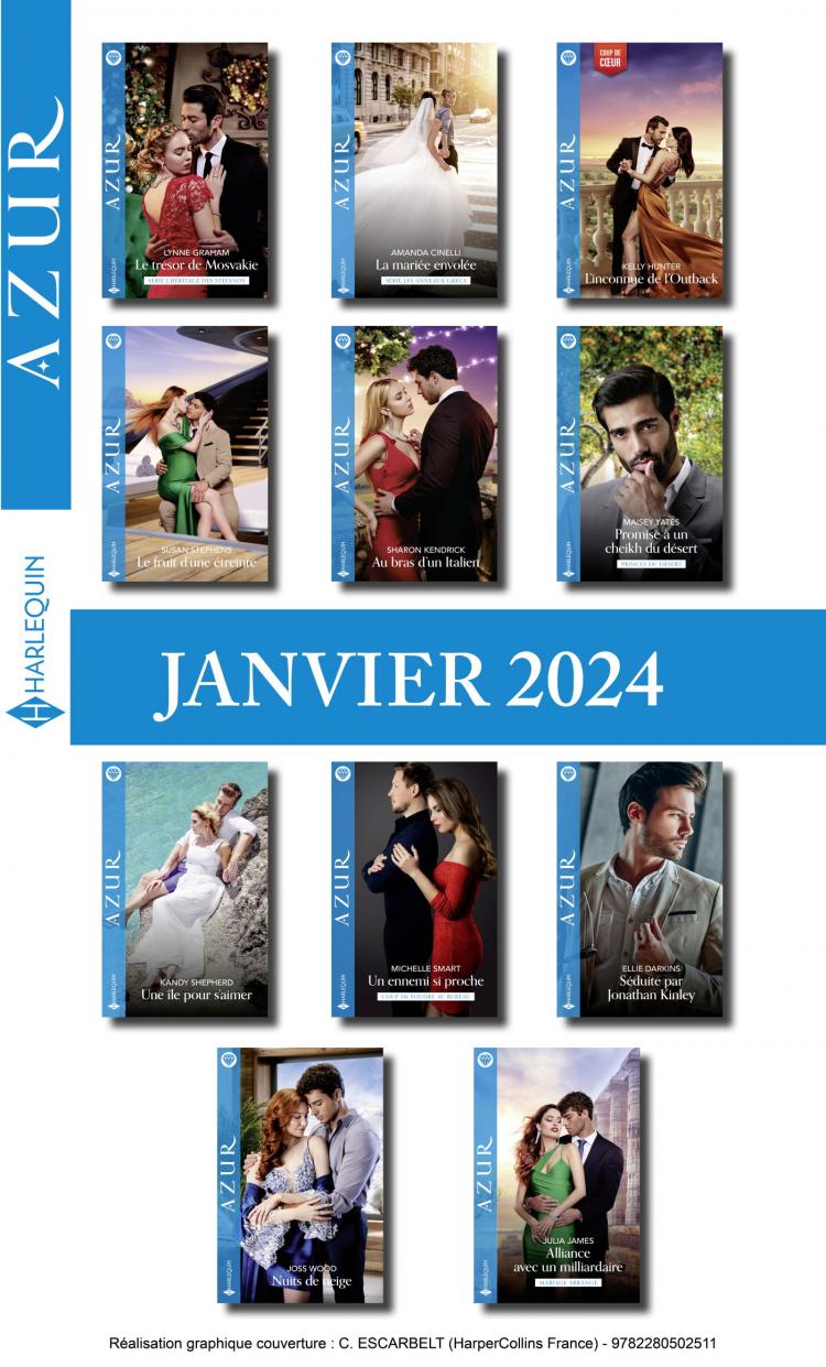 Pack mensuel Azur - 11 romans (Janvier 2024)
