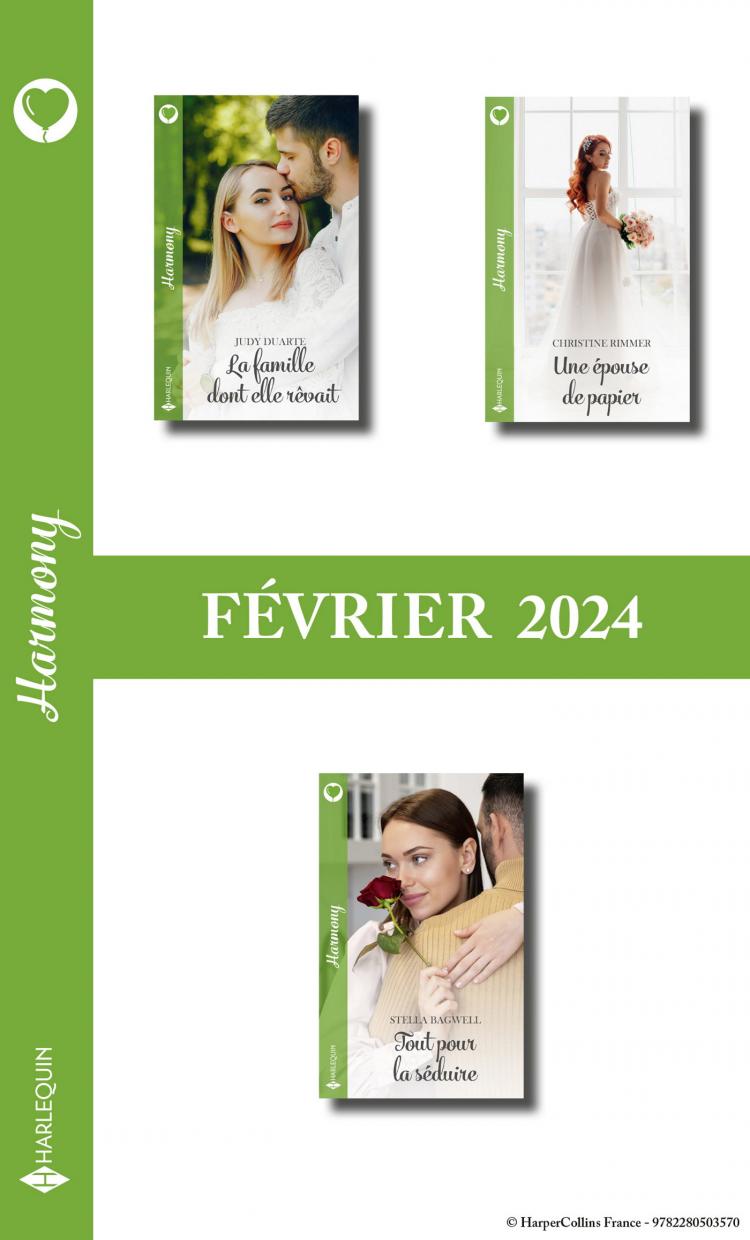Pack mensuel Harmony - 3 romans (Février 2024)
