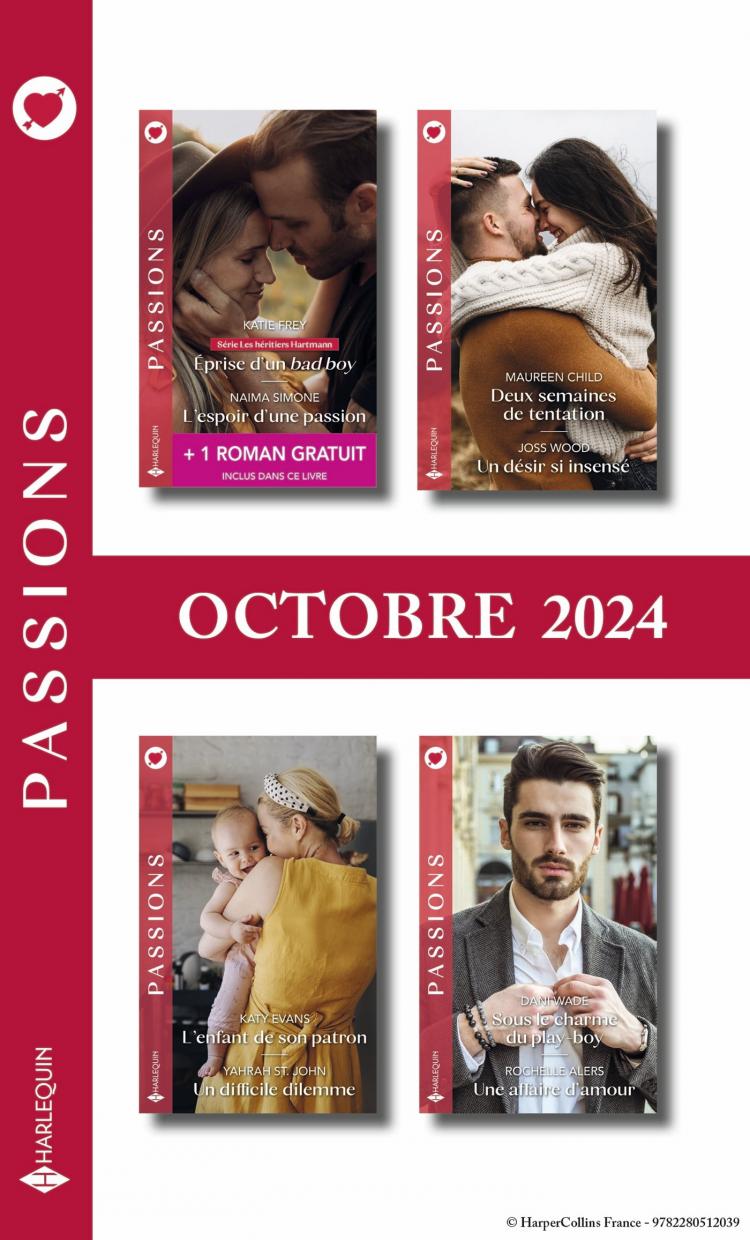 Pack mensuel Passions - 8 romans + 1 titre gratuit (octobre 2024)