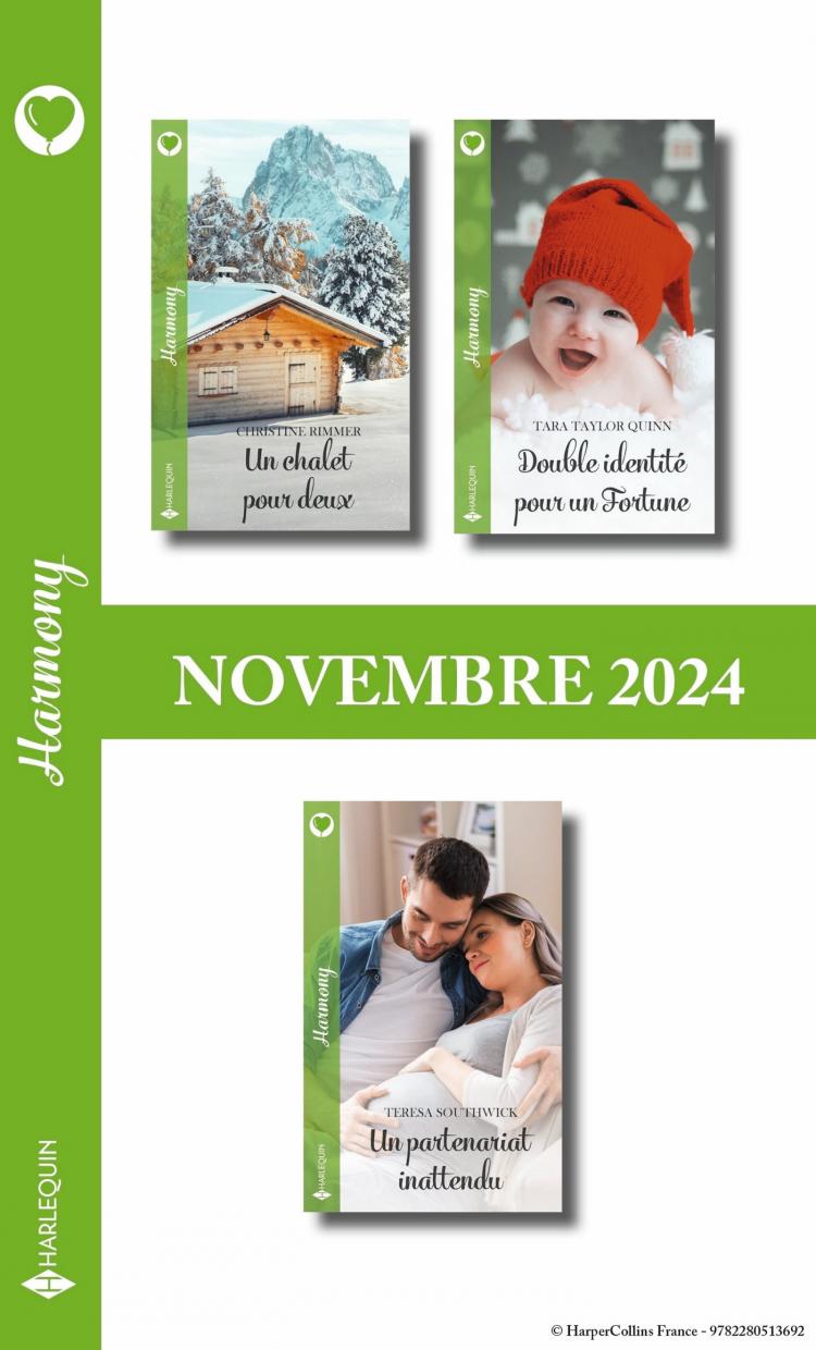Pack mensuel Harmony - 3 romans (Novembre 2024)