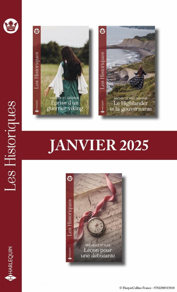 Pack mensuel Les Historiques - 3 romans (Janvier 2025)