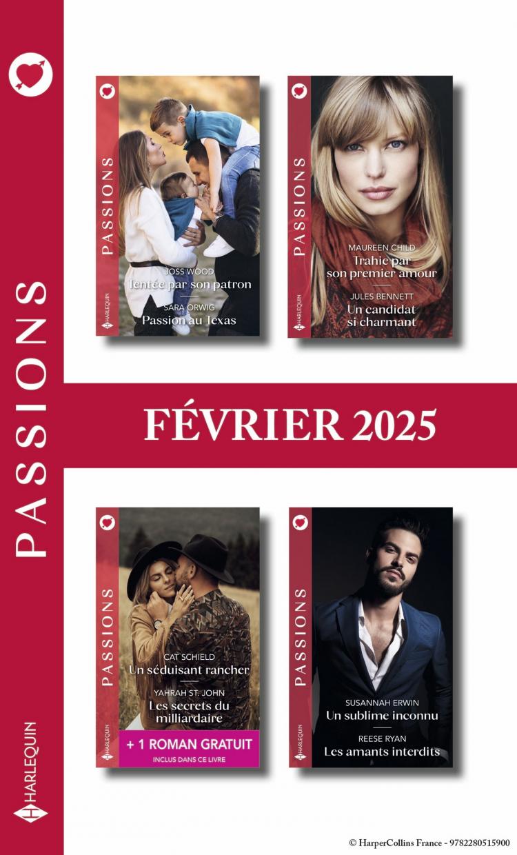 Pack mensuel Passions - 8 romans + 1 titre gratuit (Février 2025)