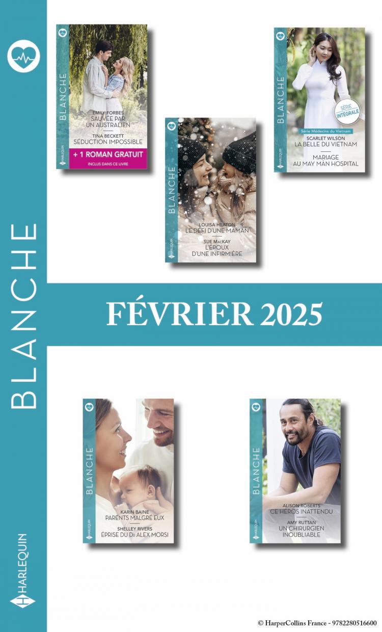 Pack mensuel Blanche - 10 romans + 1 titre gratuit (Février 2025)