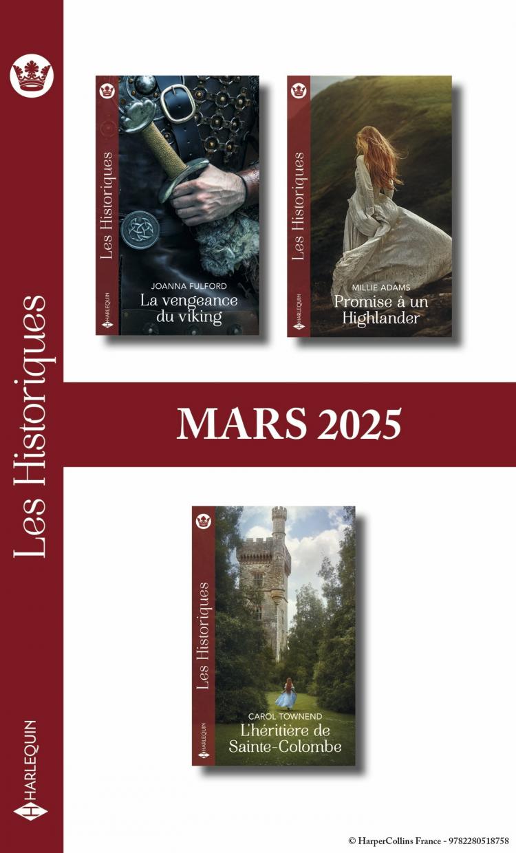 Pack mensuel Les Historiques - 3 romans (Mars 2025)