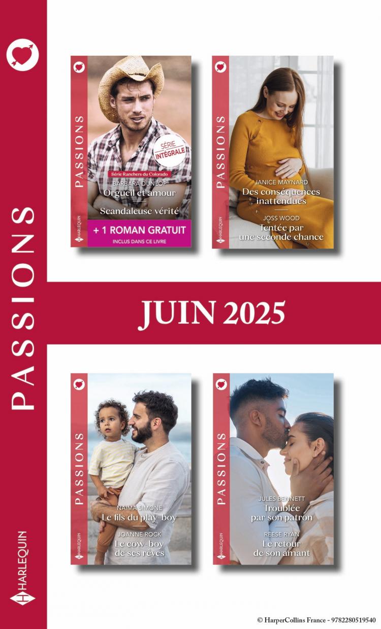 Pack mensuel Passions - 8 romans + 1 titre gratuit (Juin 2025)