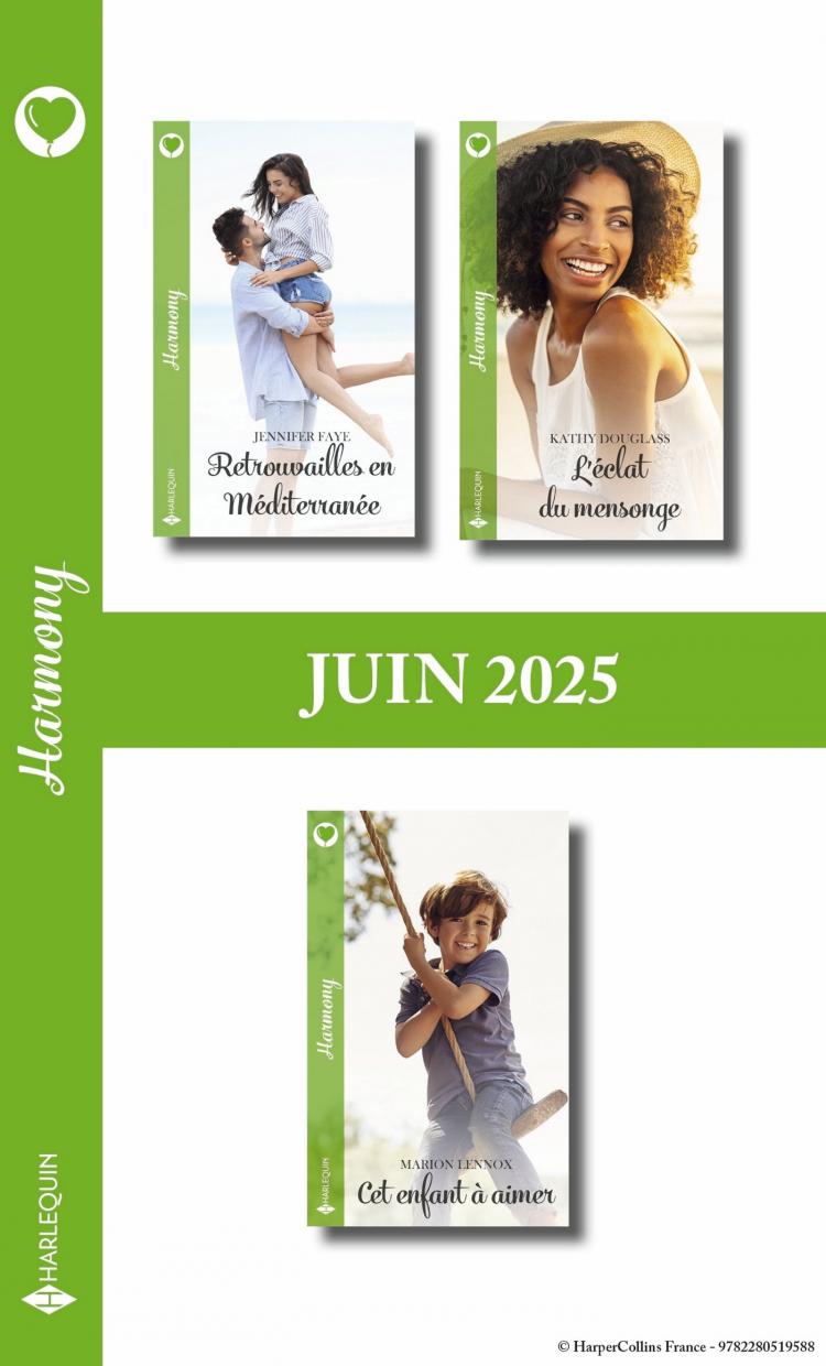 Pack mensuel Harmony - 3 romans (Juin 2025)