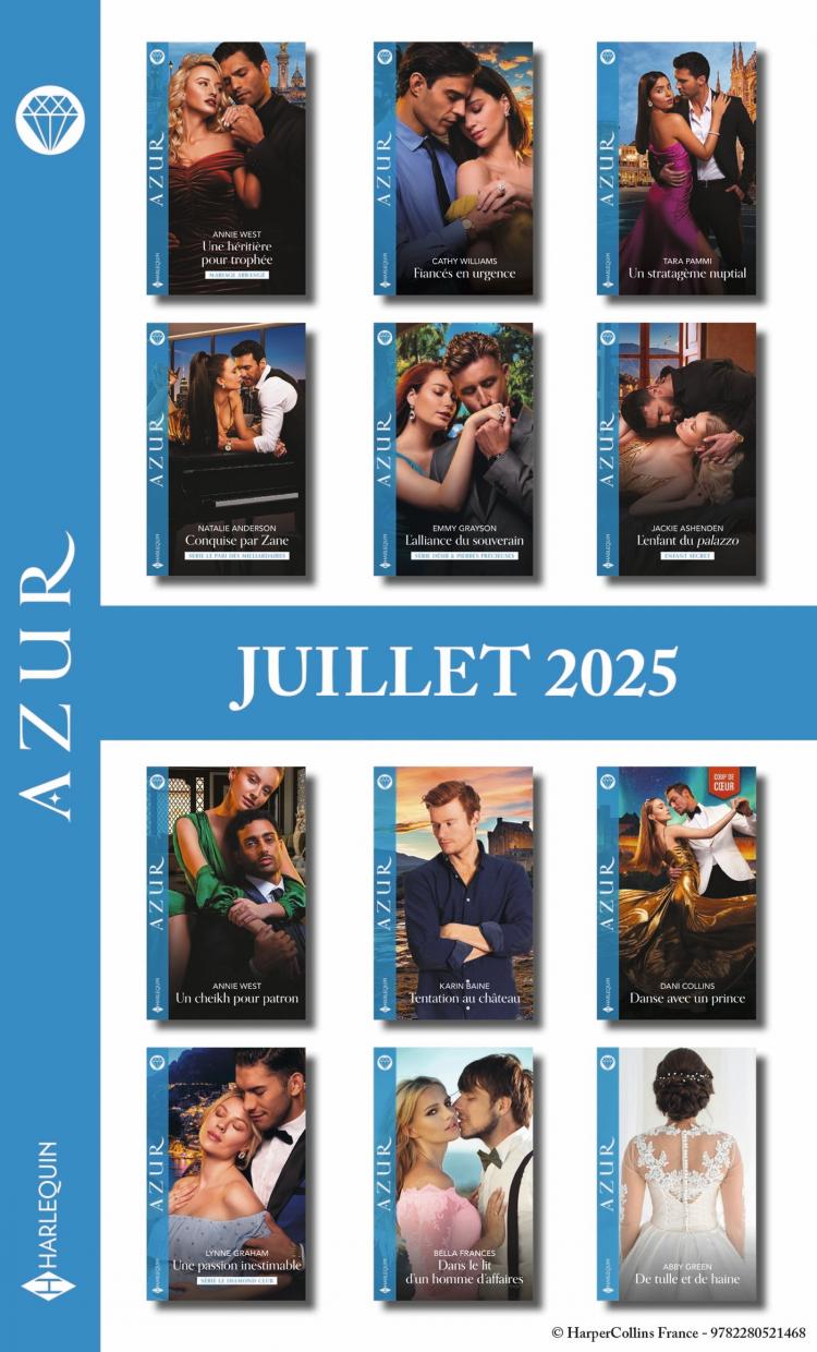 Pack mensuel Azur - 11 romans + 1 titre gratuit (Juillet 2025)